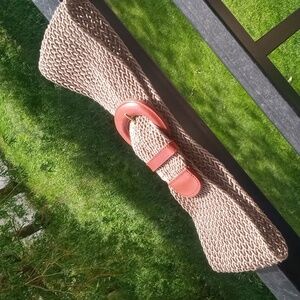 Saddlebred Brand Belt Luxe Leather And Cotton Weave Perfect